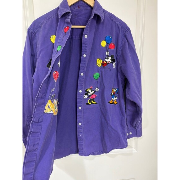 Vintage 90’s Disney Characters Button-Up Embroidered shirt size M - Picture 5 of 6
